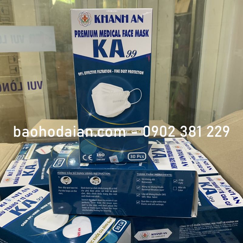 Khẩu trang 4D Khánh An KA99 hộp 30 cái