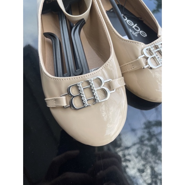 Giày bệt bé gái Bebe  Giày công chúa da Pu cao cấp xuất dư 0722