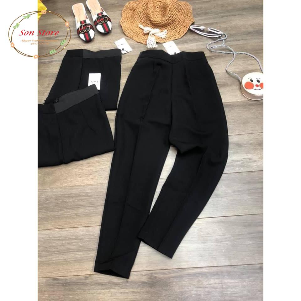 Quần baggy công sở basic chun sau khoá sườn | BigBuy360 - bigbuy360.vn