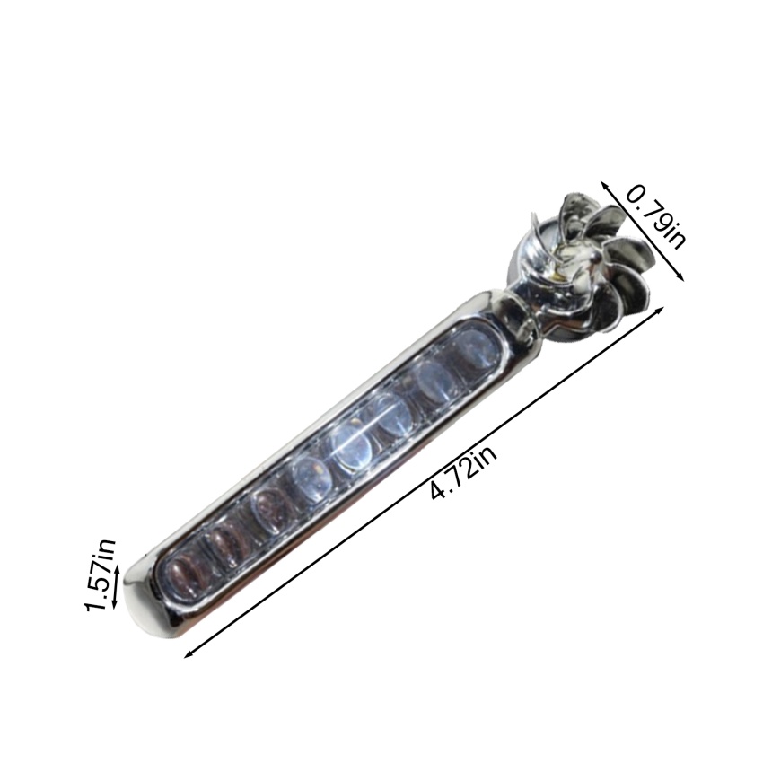 Đèn Pha DRL 8 LED Chạy Bằng Năng Lượng Gió Không Dây Cho Xe Hơi