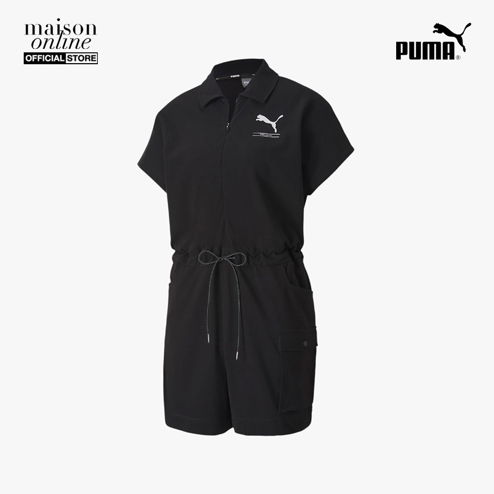 [Mã MABRVP04 giảm 15% đơn 150K tối đa 30k] PUMA - Jumpsuit nữ cổ bẻ tay ngắn NU-TILITY 581388-01