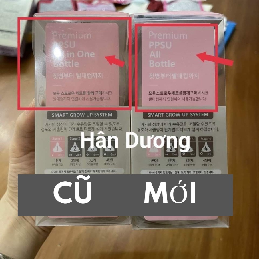 [Mã INCUBACK1416 hoàn 20K xu đơn 50K] Bình sữa Moyuum Hàn Quốc PPSU 170ml & 270ml