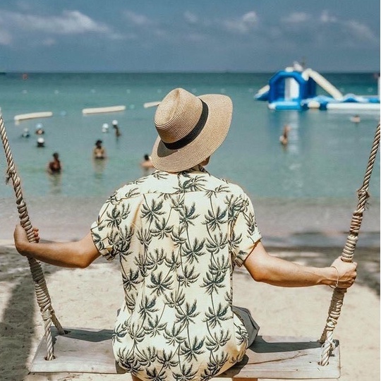 Mũ phớt cói Fedora vành rộng viền đen - phong cách Unisex - thời trang đi biển