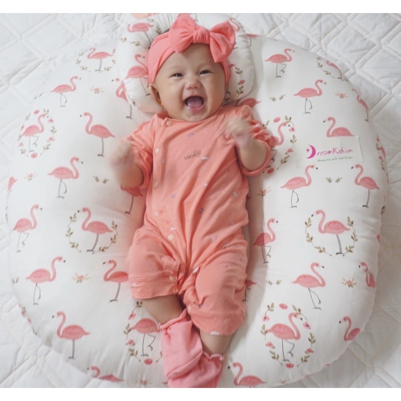 Gối chống trào sữa cho bé- ảnh thật, gối có vỏ và ruột tháo ra giặt vỏ được