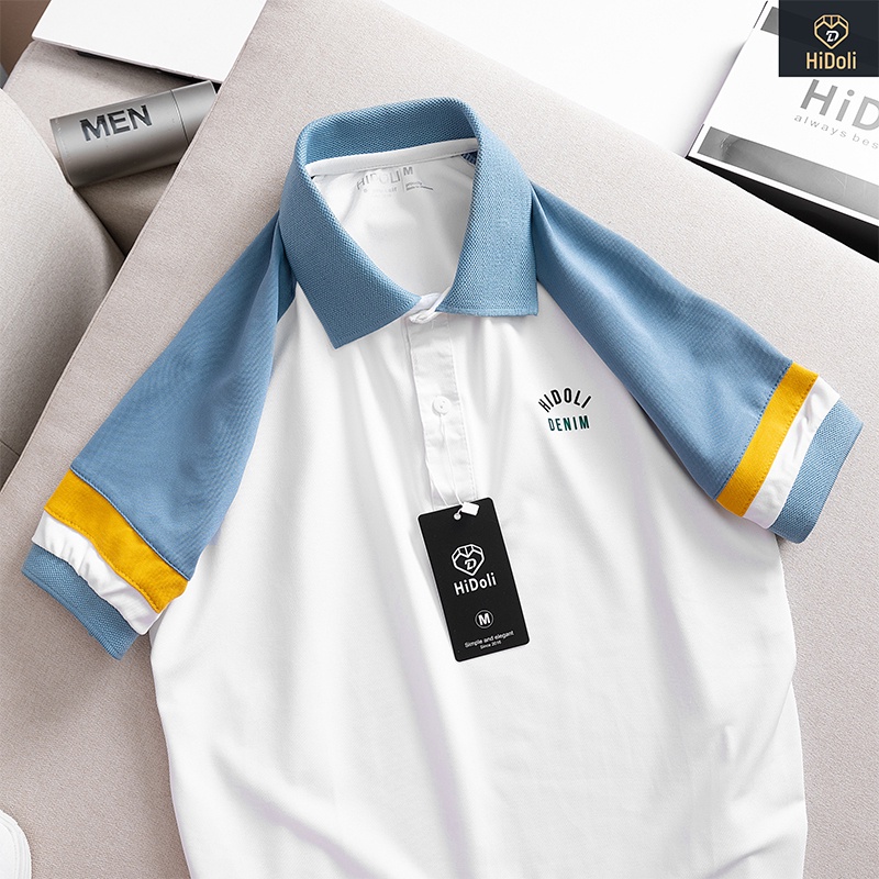 Áo thun POLO nam cổ bẻ cộc tay form rộng vải cá sấu cotton, Áo thun nam thoáng mát có size lớn VINTINO