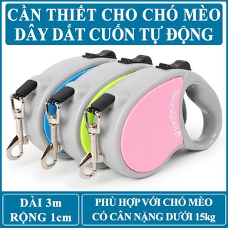 Dây dắt cho chó mèo - dây dắt cuốn tự động cho pet (Loại 5m)