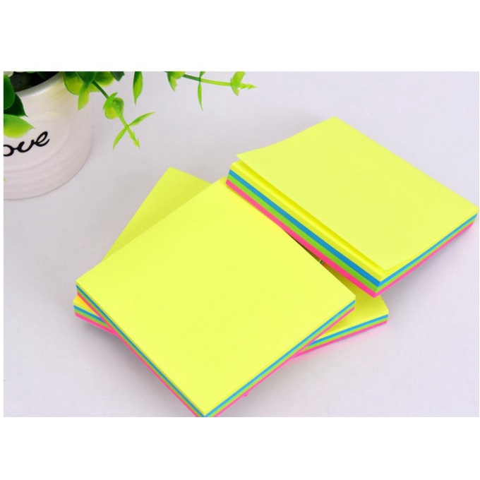 Tập 100 tờ giấy note ghi chú dày mịn Sticky Note 4 màu