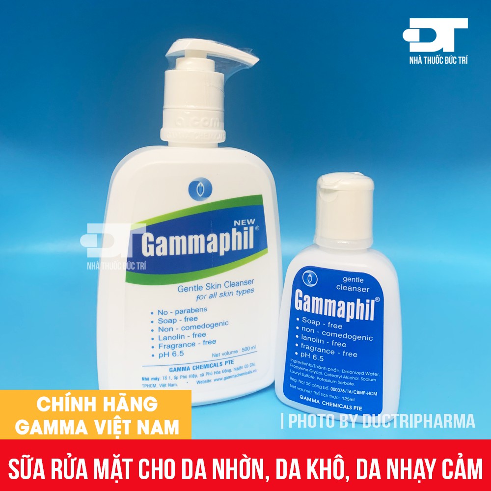 Sữa rửa mặt Gammaphil [125ml/500ml]. Dịu nhẹ phù hợp cho mọi loại da