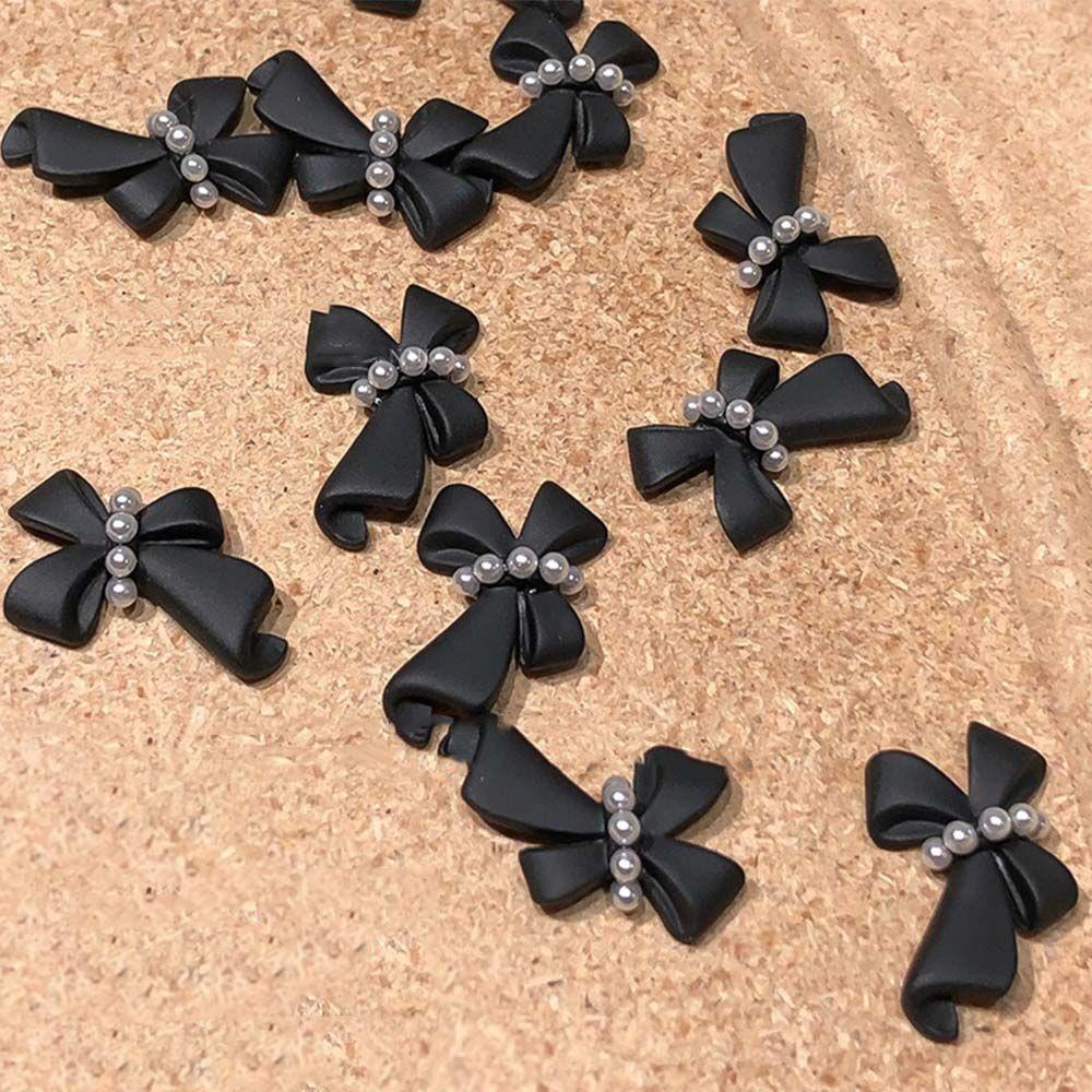Phụ Kiện Nơ Ruy Băng Dễ Thương Bằng Nhựa Resin Trang Trí Móng Tay Nghệ Thuật DIY