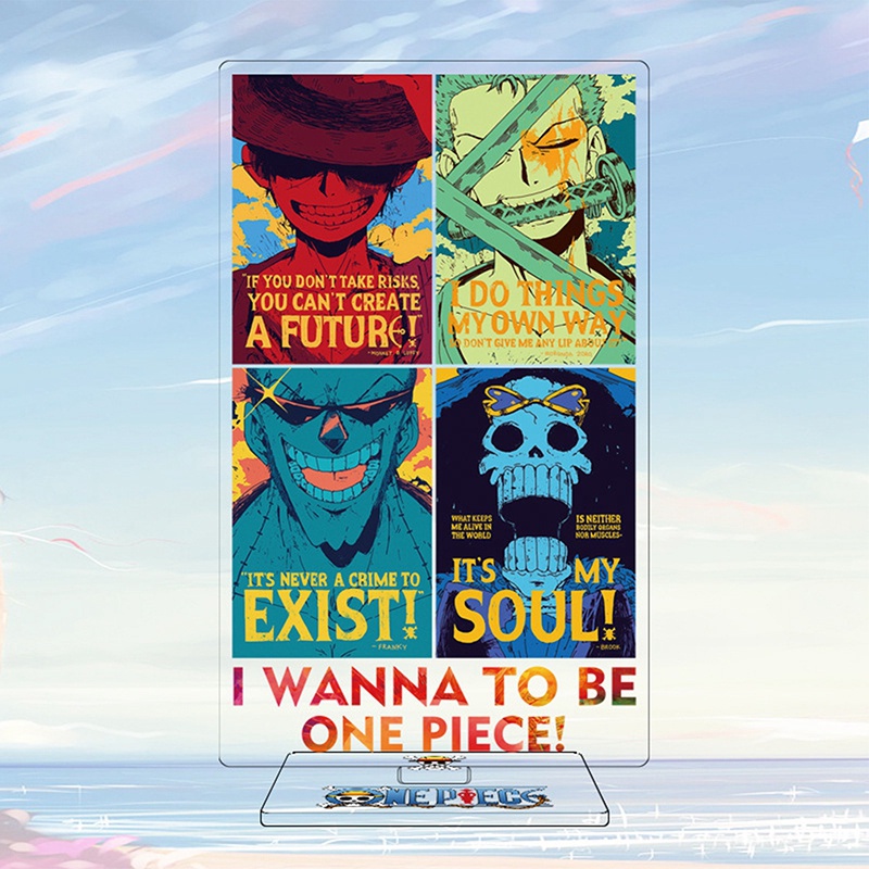 Mô Hình Nhân Vật Luffy Roronoa Zoro Tony Chopper Trong One Piece Bằng Acrylic Kích Thước 16Cm