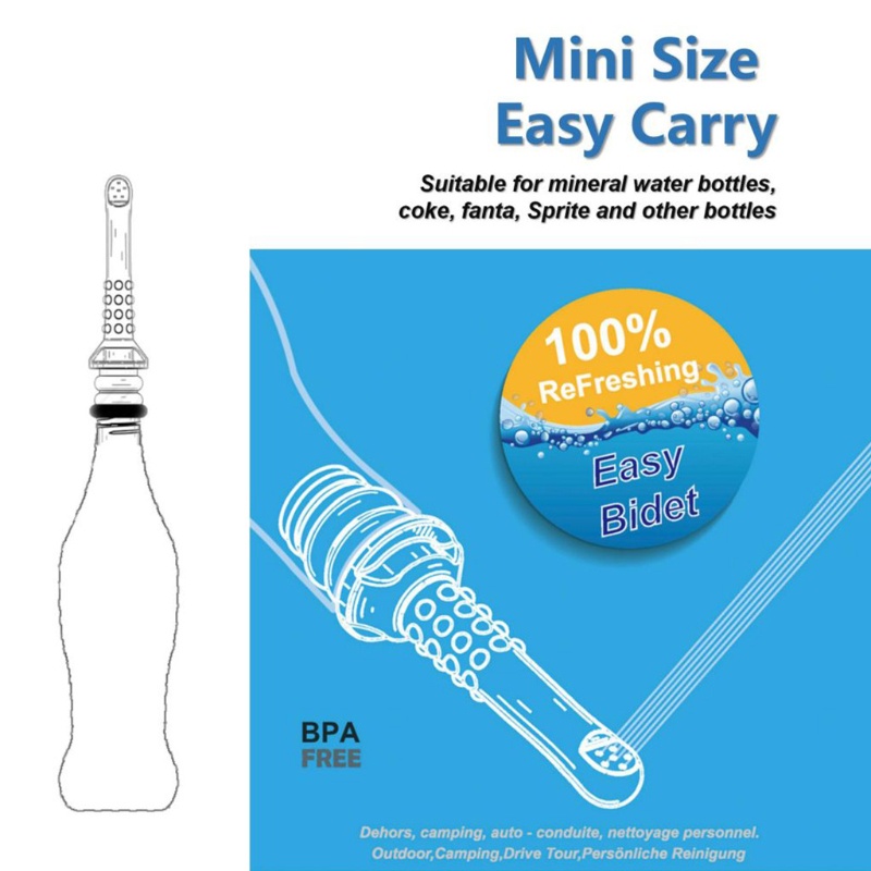 Vòi Xịt Vệ Sinh Toilet Dạng Nhấn Tiện Dụng Khi Đi Du Lịch