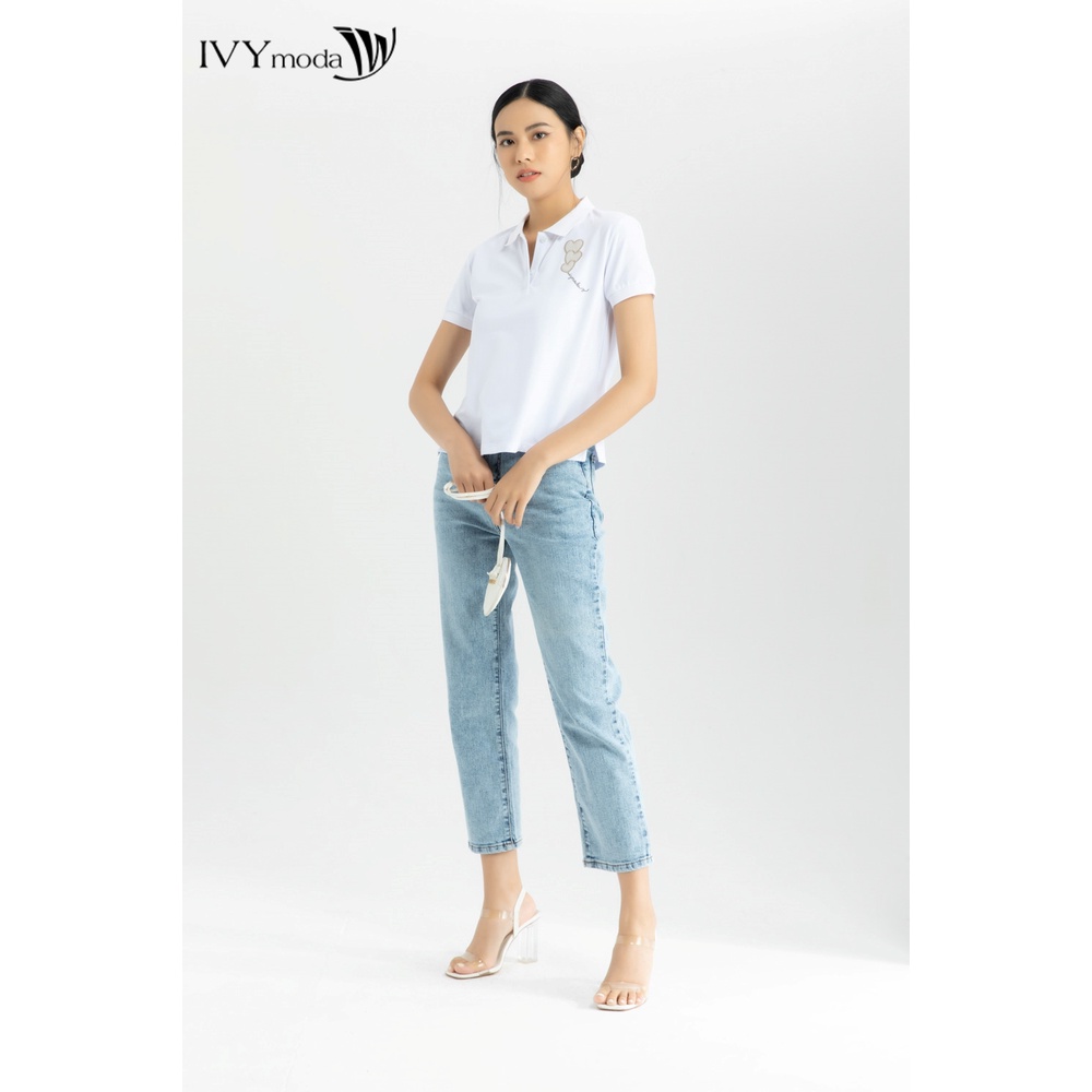 Quần jeans nữ bạc màu IVY moda MS 25B8026