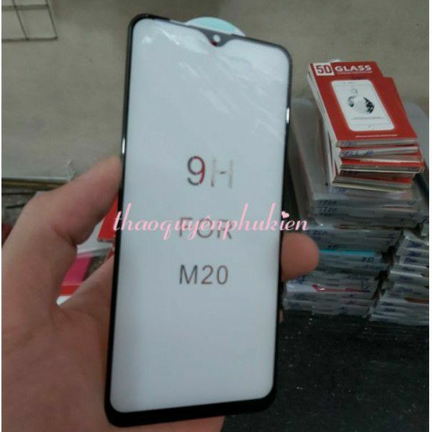 Kính cường lực cho Galaxy M20 hiệu Glass 5D xịn full keo màn hình