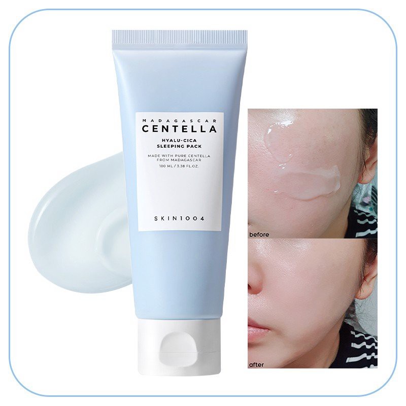 Mặt nạ ngủ Cấp Nước, Sáng Da &amp; Ngừa Lão Hóa Skin1004 Madagascar Centella Hyalu-cica Sleeping Pack 100ml