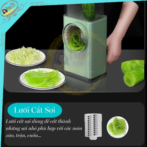 Bộ Dụng Cụ Nạo Rau Củ Quả Máy Thái Lát Bào Sợi Băm Nhỏ Rau Củ 3In1 Dụng Cụ Nhà Bếp Đa Năng An Toàn Tiện Lợi Dunsu