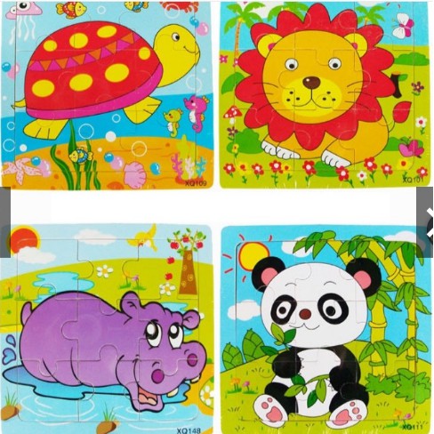 Tranh ghép 9 miếng hình con vật