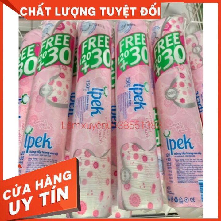 150 miếng  Bông tẩy Trang 100% Cotton Thổ Nhĩ Kỳ Ipek Klasik Cotton Pads,thiết kế mặt tròn bông mềm mịn🥑