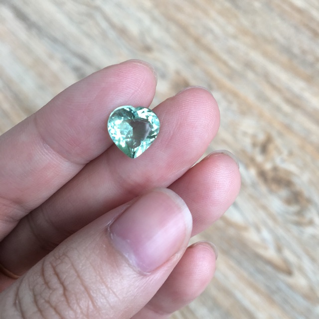 Mặt trang sức trái tim - opsidian