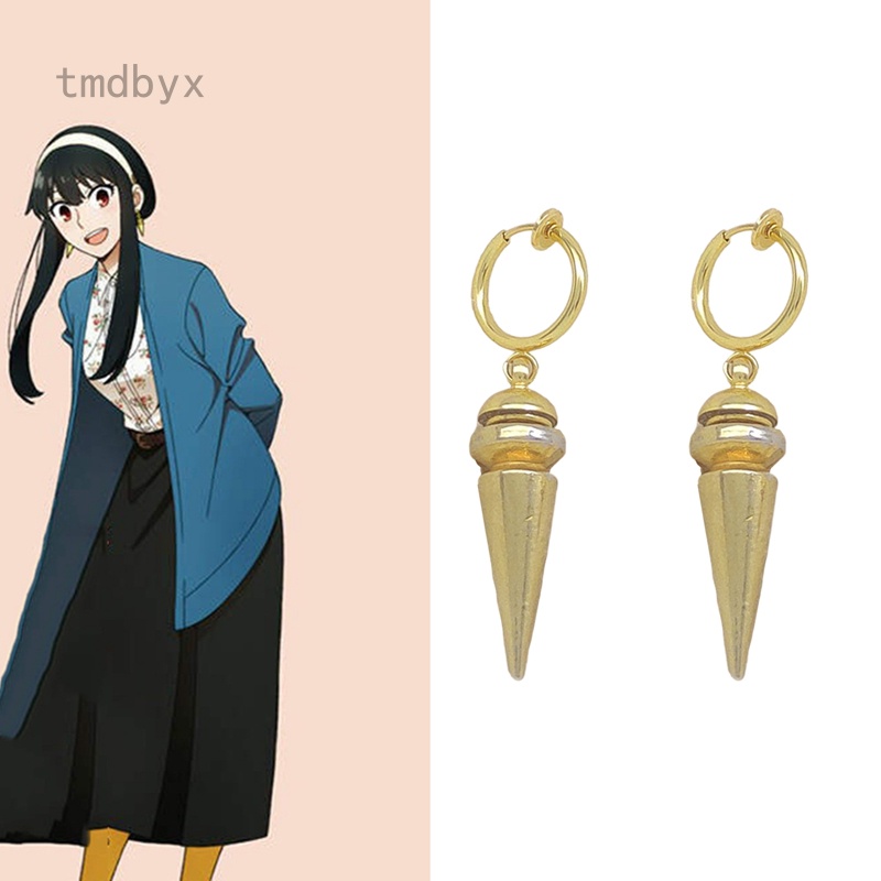 Tmdbyx 1 Cặp Khuyên Tai Anime SPY×FAMILY Đục Lỗ Không Đục Lỗ