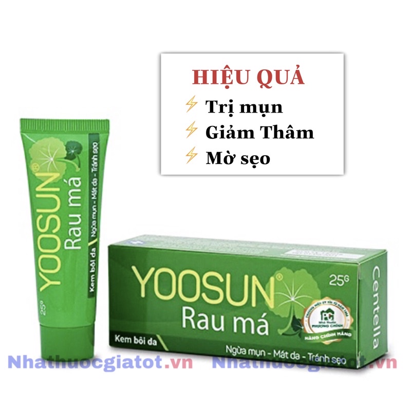 [Tuýp 25g] Kem bôi da Yoosun Rau Má - Giúp dịu mẫn ngứa - Ngừa mụn - Mát da