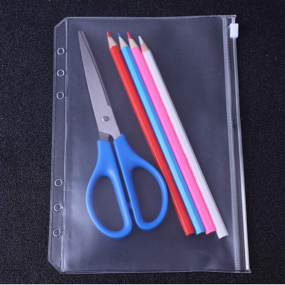 Bìa Đựng Hồ Sơ 6 Lỗ Cỡ A5/A6/A7/B5/A4 Có Khóa Kéo