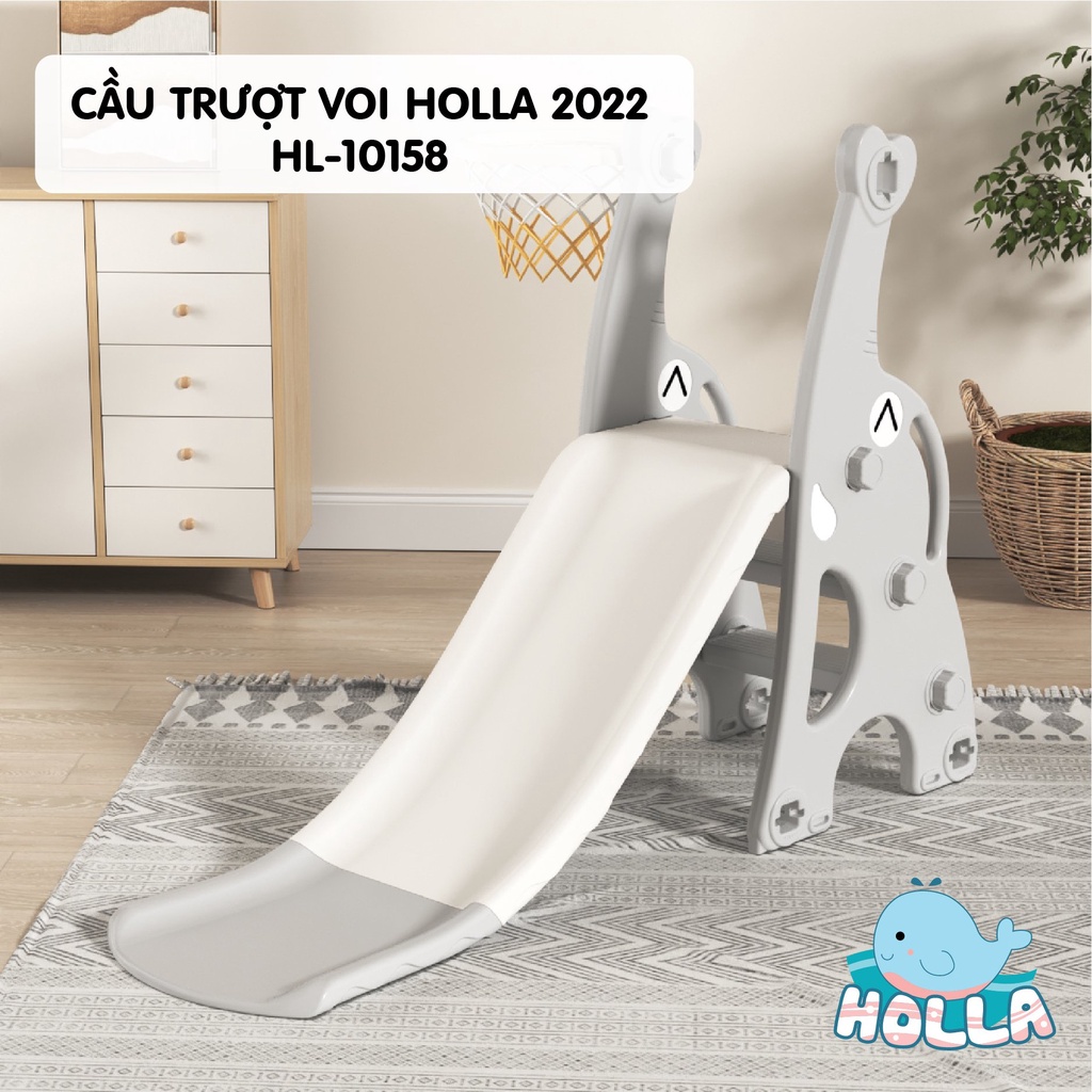 Cầu trượt voi Holla 2022 HL-10158 | Cầu trượt cho bé Holla chính hãng an toàn chắc chắn cho bé vừa học, vừa vui chơi