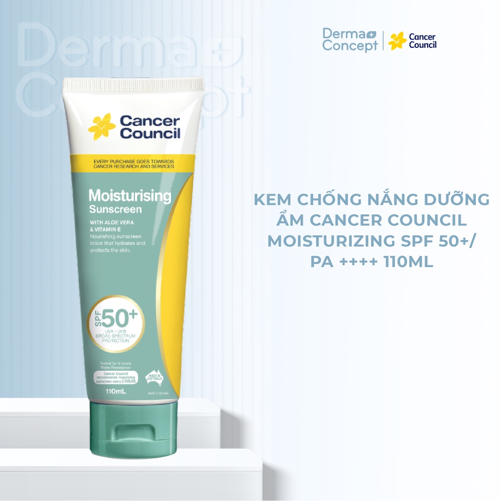 Kem chống nắng Dưỡng ẩm Cancer Council Moisturizing SPF 50+/ PA ++++