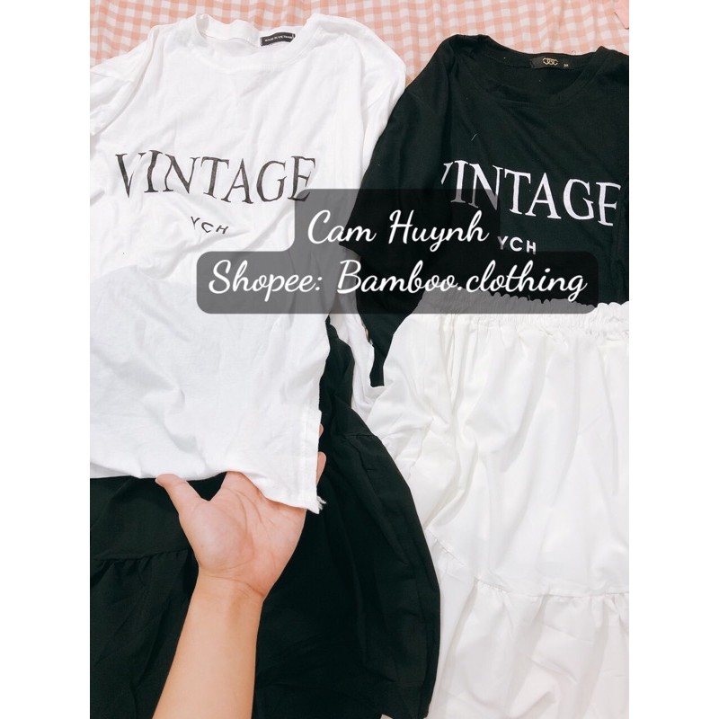 [ Mã FAMAYWA2 giảm 10K đơn 50K] Set Bộ Áo Vintage Xẻ Tà + Chân Váy Bánh Bèo Tầng Hot Trend Ulzzang Thời Trang Nữ | WebRaoVat - webraovat.net.vn