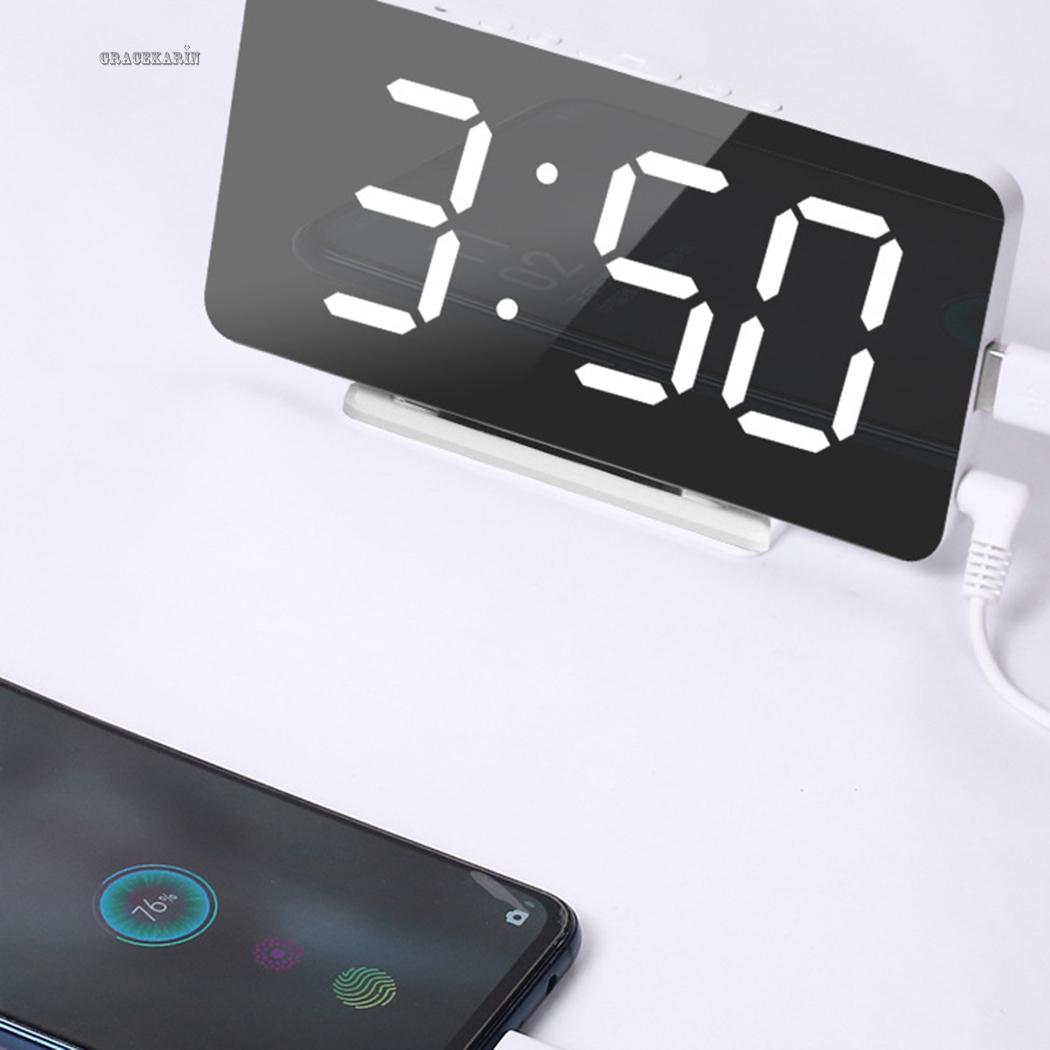 LED Alarm Clock Poratable LED Display Temperature Electronic Backlight