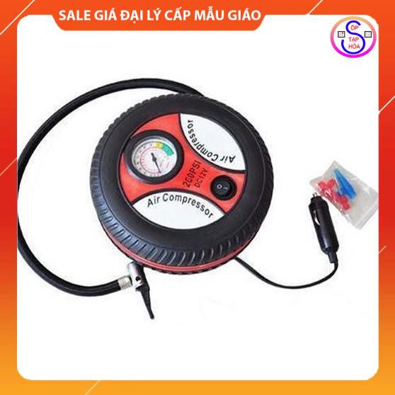 💎FREESHIP💎 Máy Bơm Lốp Xe Hơi Xe Máy Có Đồng Hồ 12V Air Compressor 260Psi