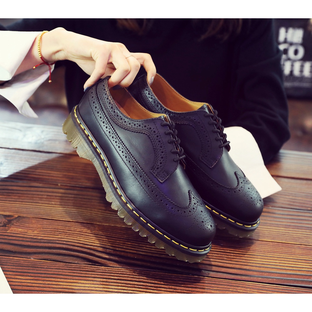 Giày bốt da cổ thấp Dr.Martens Air Wair 3989 thời trang cho nam và nữ size 35-46