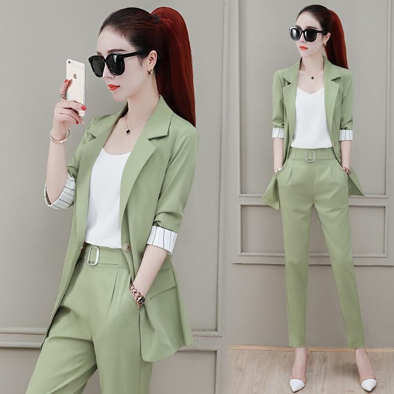 Bộ Trang Phục Công Sở Ba Món Áo Khoác + Quần Short + Áo Vest Thời Trang Dành Cho Nữ GpC0 2022