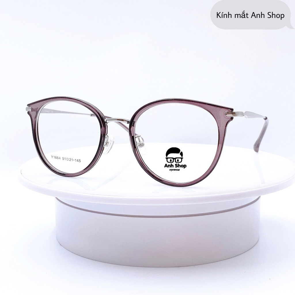 [Mã SKAMA07 giảm 8% đơn từ 250k] Gọng Kính Tròn 1664 bền đẹp nhận cắt mắt cận viễn loạn | BigBuy360 - bigbuy360.vn