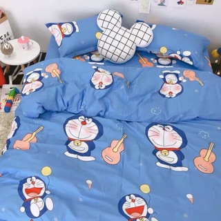 Bộ chăn ga gối poly nhập mẫu doremon
