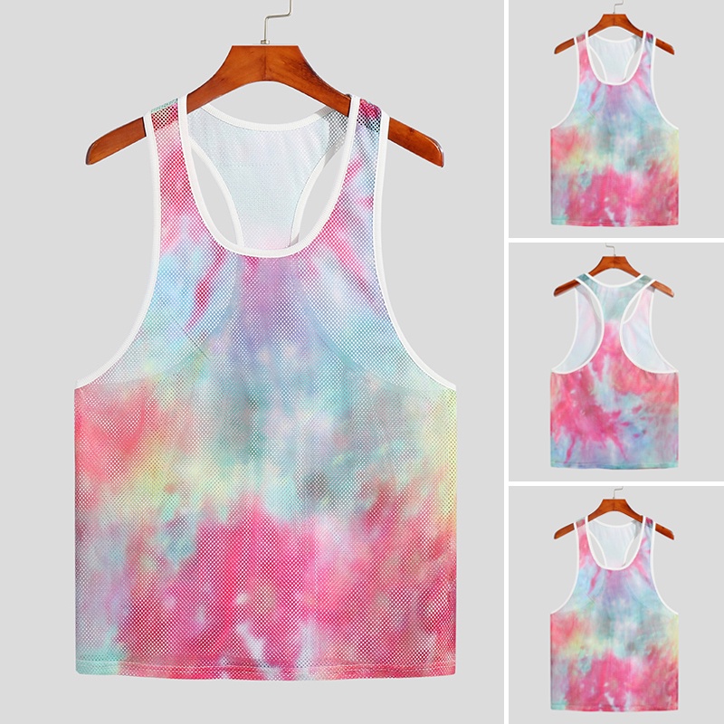 Áo Ba Lỗ Lưới Màu Gradient Cho Nam