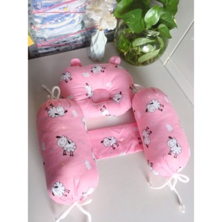 Bộ gối nằm và gối chặn bông giành cho bé trai, bé gái sơ sinh