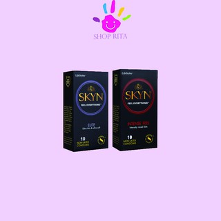 [bcs sỉ]Combo bao cao su LifeStyles SKYN Elite Non-latex 10 bao + bcs gai SKYN Intense Feeling Non-latex 10 bao