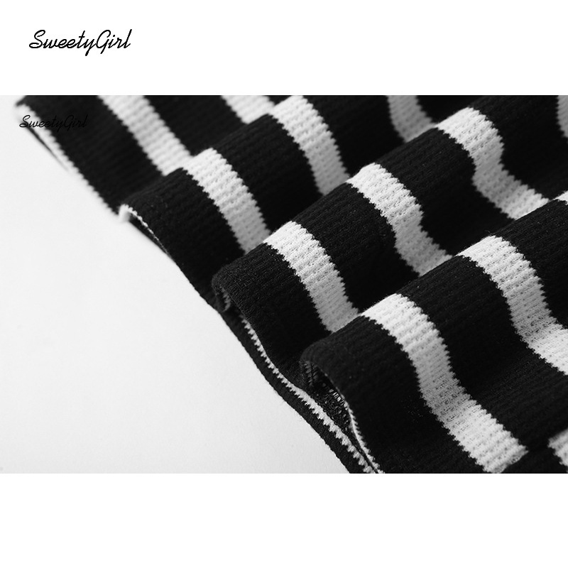 Áo Ống Hoạ Tiết Kẻ Sọc Thiết Kế Trễ Vai Quyến Rũ