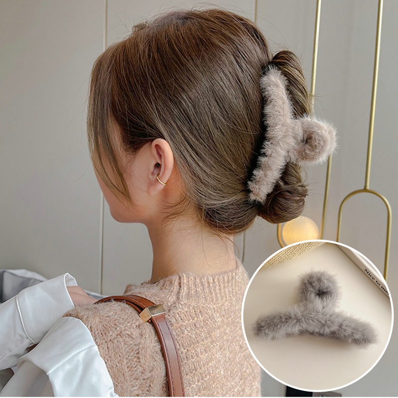 Kẹp Tóc Đính Lông Giả Dễ Thương Phong Cách Hàn Quốc dreamdiary