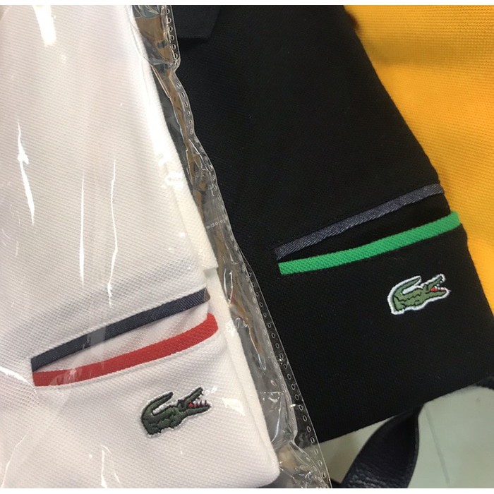 Lacoste Áo Thun Polo 100% Chính Hãng Phối Túi Trẻ Trung Năng Động