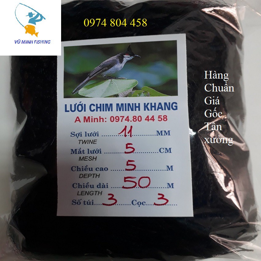 Lưới bẫy chim chào mào, khuyên, sáo 30m cao 5m