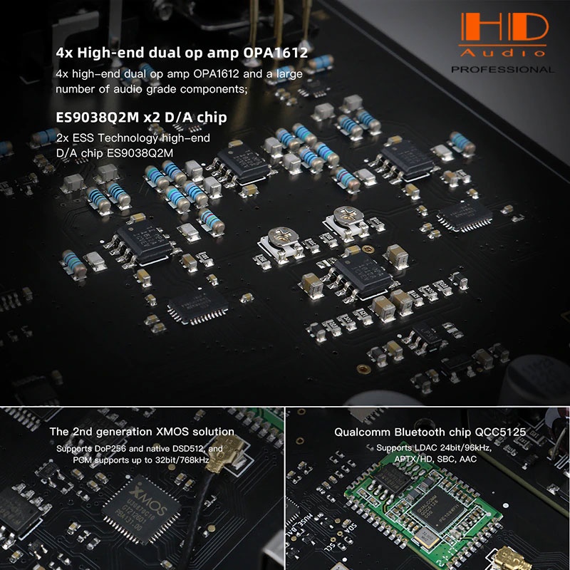 Giải Mã Âm Thanh SMSL DO100 ES9038Q2Mx2 Bluetooth 5.0 DAC