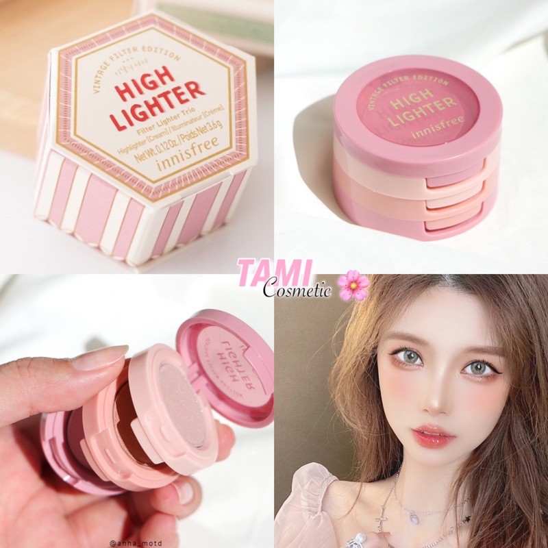 PHẤN BẮT SÁNG INNISFREE LIGHER TRIO HIGHLIGHTER ( VINTAGE FILTER EDITION )