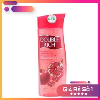 Chính hãng Sữa tắm có hạt tẩy tế bào chết Double Rich hạt lựu