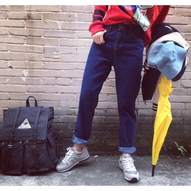 Quần bò nữ ống đứng