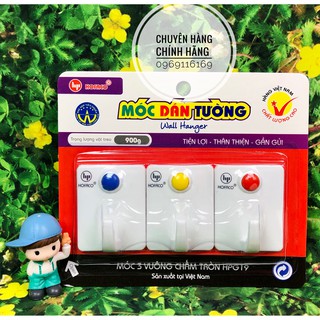 Móc dán tường đóng đinh chịu lực - Móc 3 chấm vuông HPG19 – Móc dán tường HOFACO