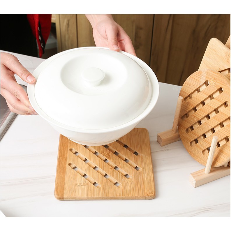 Lót xoong, nồi cách nhiệt bằng tre