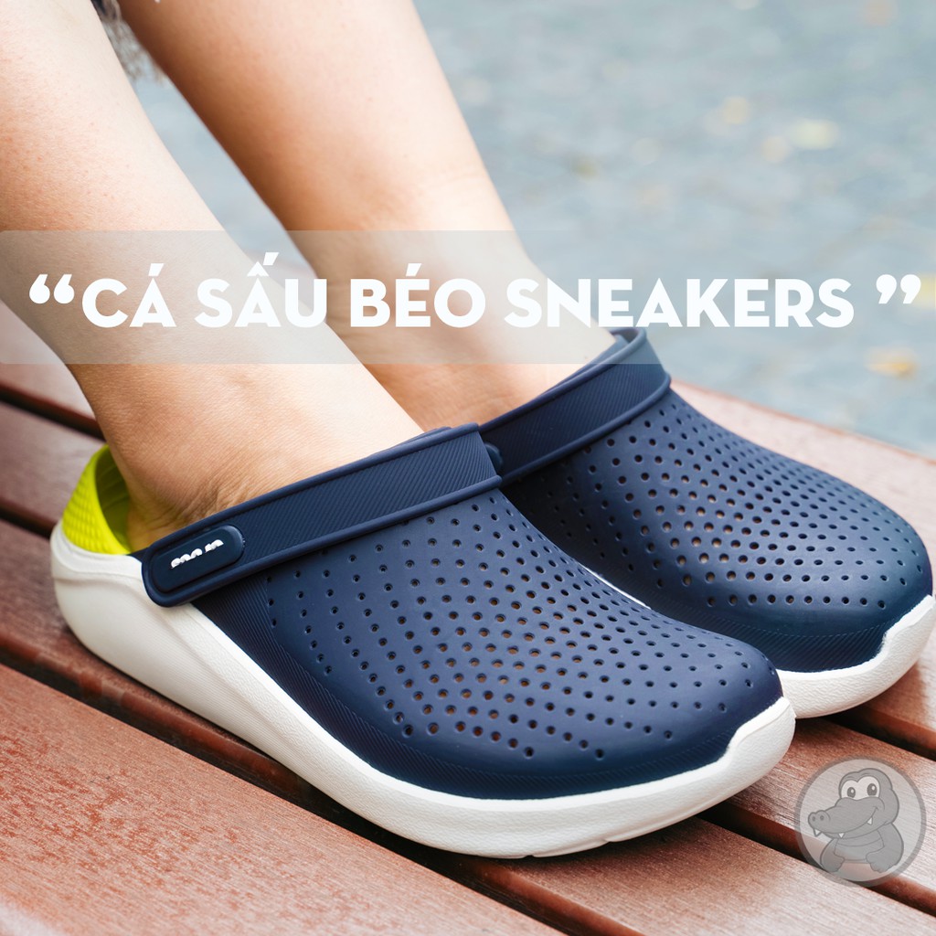 Dép Cross Literide Nam Nữ màu NAVY - VÀNG CHUỐI, Hàng loại 1 full tag, full box | BigBuy360 - bigbuy360.vn