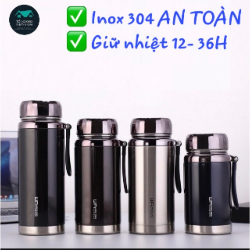 Bình Giữ Nhiệt TANOSA Chất Liệu Inox 304 Cao Cấp Có Quai Xách