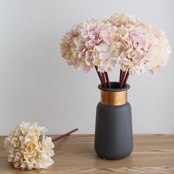 [ Hoa Giả ] Hoa Cẩm Tú Cầu SIZE TO  1 cành 1 bông, nhiều màu, có ảnh thật